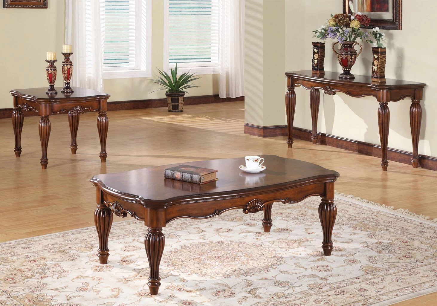 Dreena Occasional Table Set (Cherry) 3 Dreena Occasional Table Set (Cherry) - Image 3