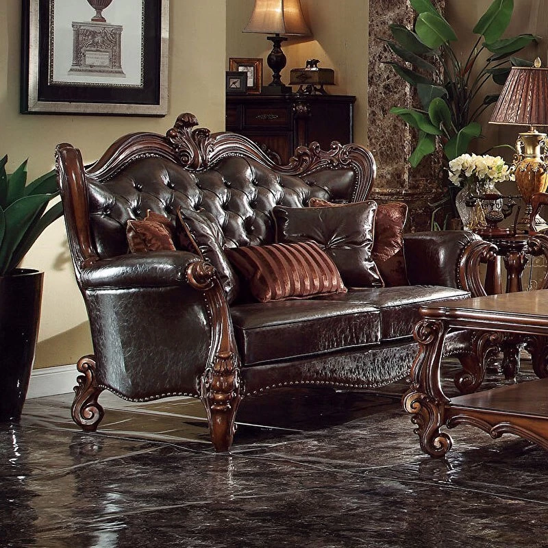 Versailles Loveseat (Two-Tone Dark Brown) 1 Versailles Loveseat (Two-Tone Dark Brown)