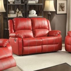Zuriel Reclining Loveseat (Red)
