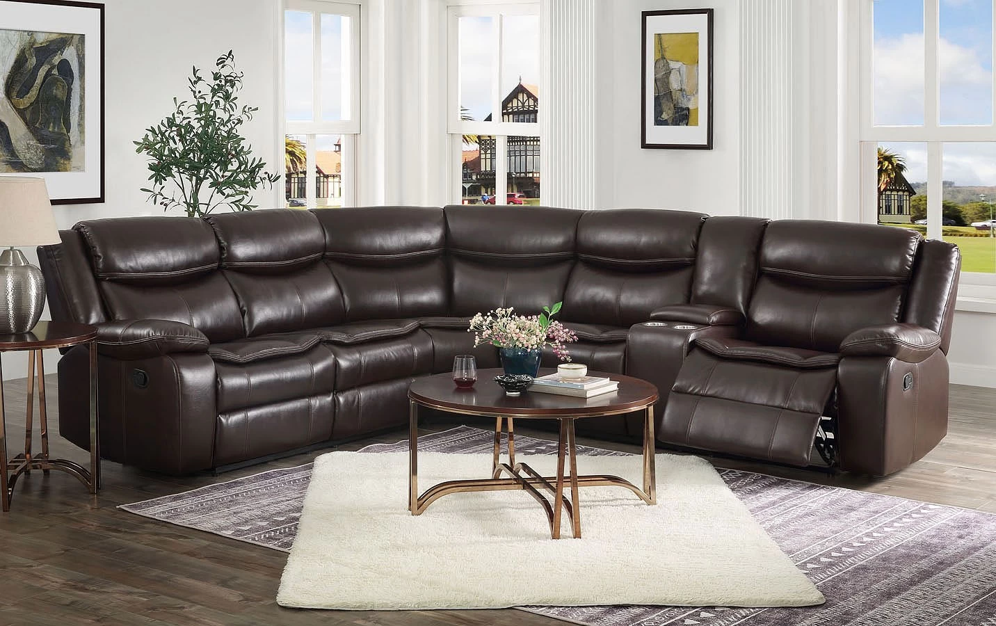 Tavin Reclining Sectional (Espresso) 2 Tavin Reclining Sectional (Espresso) - Image 2