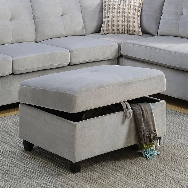 Belville Storage Ottoman (Gray) 1 Belville Storage Ottoman (Gray)