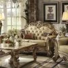 Vendome Loveseat (Gold Patina / Bone PU)