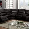 Saul Power Reclining Sectional (Black)