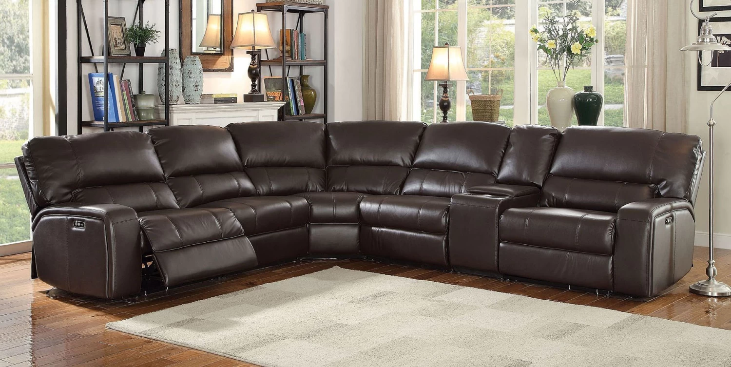 Saul Power Reclining Sectional (Espresso) 1 Saul Power Reclining Sectional (Espresso)