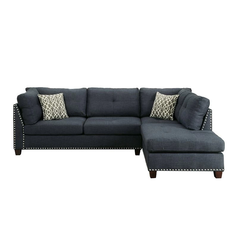 Laurissa Right Chaise Sectional W/ Ottoman (Dark Blue) 3 Laurissa Right Chaise Sectional W/ Ottoman (Dark Blue) - Image 3