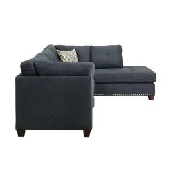 Laurissa Right Chaise Sectional W/ Ottoman (Dark Blue) 8 Laurissa Right Chaise Sectional W/ Ottoman (Dark Blue) -Professional Furniture Discount Store 54365 sec 4