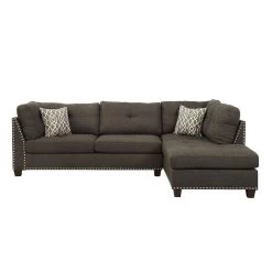 Laurissa Right Chaise Sectional W/ Ottoman (Charcoal) 7 Laurissa Right Chaise Sectional W/ Ottoman (Charcoal) -Professional Furniture Discount Store 54375 sec 3