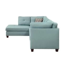 Laurissa Left Chaise Sectional W/ Ottoman (Light Teal) -Professional Furniture Discount Store 54390 sec 4
