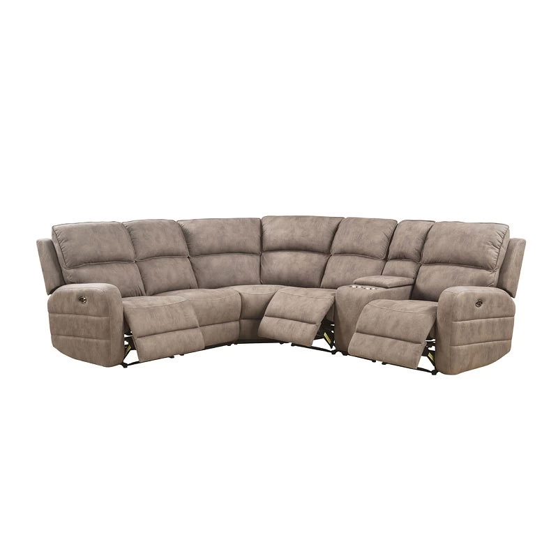 Olwen Power Reclining Sectional (Mocha) 2 Olwen Power Reclining Sectional (Mocha) - Image 2