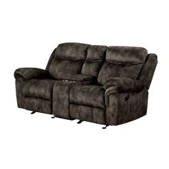 Zubaida Glider Reclining Loveseat (Chocolate)