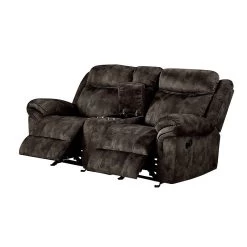 Zubaida Glider Reclining Loveseat (Chocolate) -Professional Furniture Discount Store 55021 loveseat 4