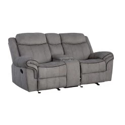 Zubaida Glider Reclining Loveseat (Gray)