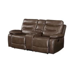 Aashi Reclining Loveseat (Brown)