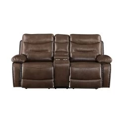 Aashi Reclining Loveseat (Brown) -Professional Furniture Discount Store 55421 loveseat 3
