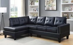 Jeimmur Sectional (Black PU)