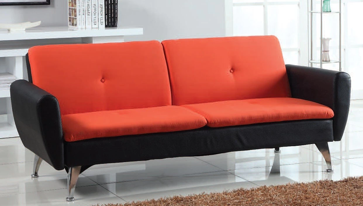 Kimber Sofa Bed (Orange And Black) 1 Kimber Sofa Bed (Orange And Black)