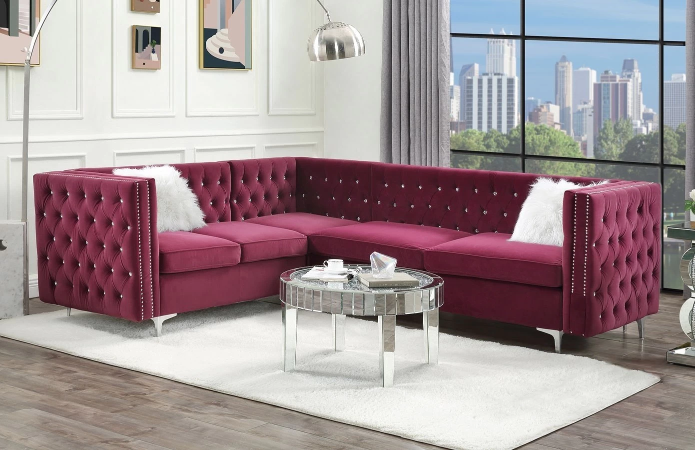 Jaszira Modular Sectional (Burgundy) 7 Jaszira Modular Sectional (Burgundy) - Image 7