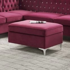Jaszira Ottoman (Burgundy)