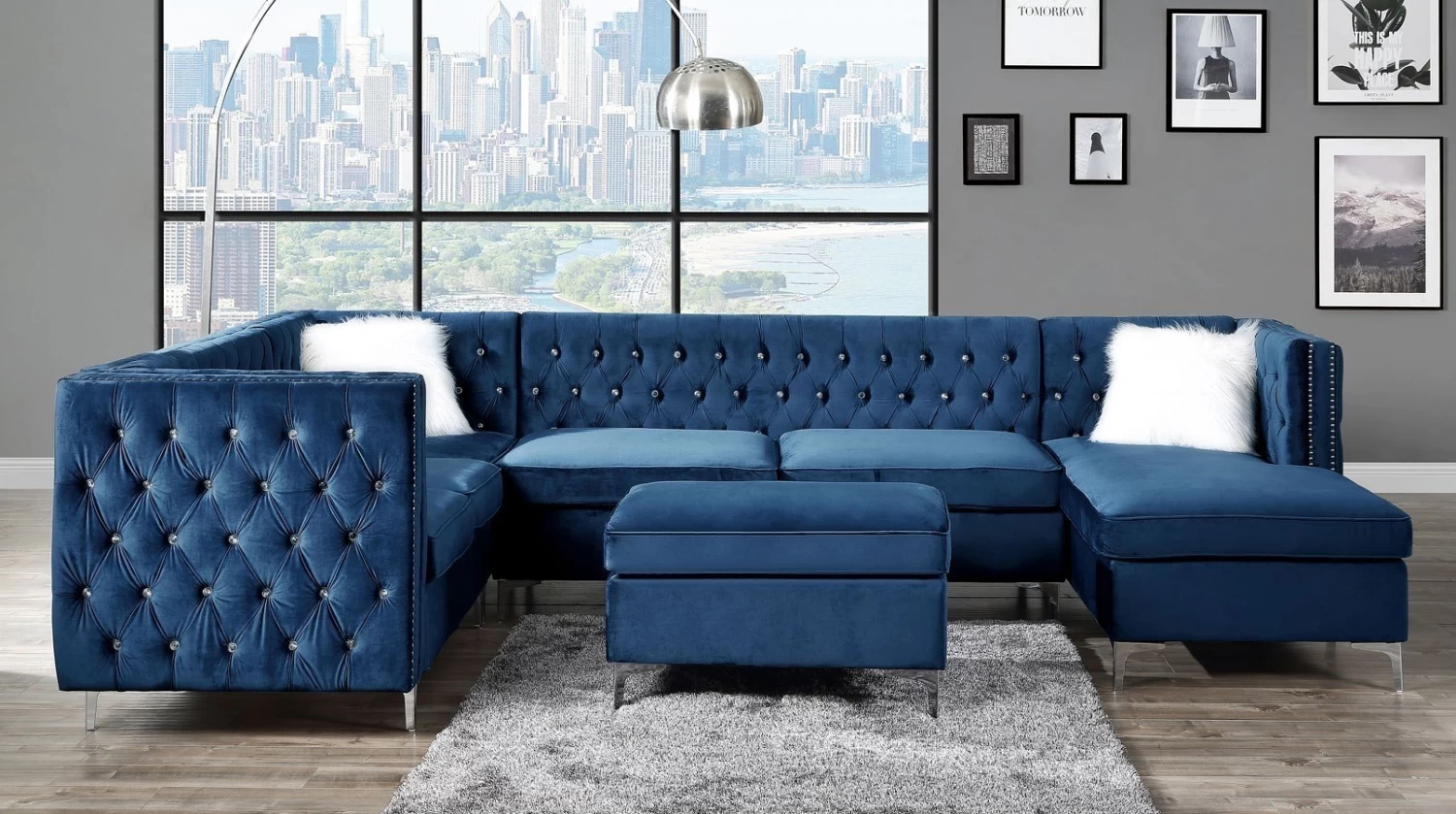 Jaszira Modular Sectional (Blue) 7 Jaszira Modular Sectional (Blue) - Image 7