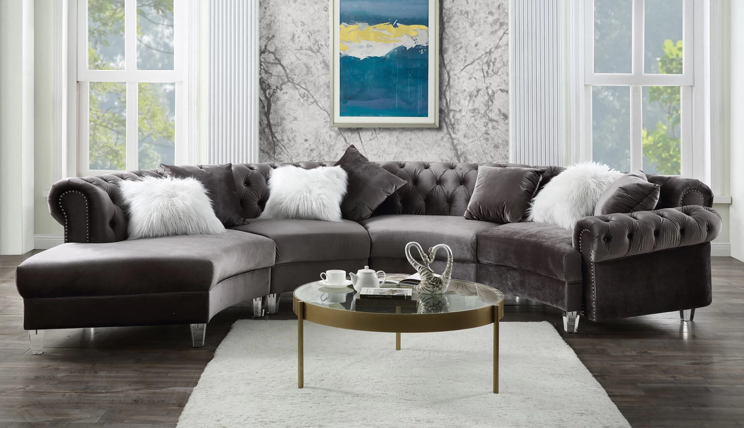 Ninagold Sectional (Gray) 1 Ninagold Sectional (Gray)