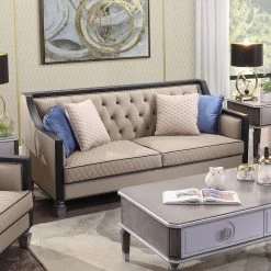 House Beatrice Sofa (Tan/ Black)