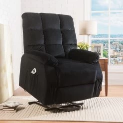 Ipompea Recliner W/ Power Lift And Massage (Black)