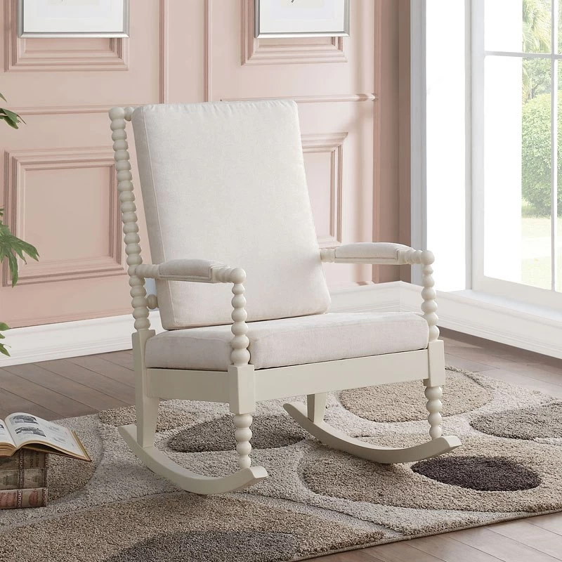 Tristin Rocking Chair (Cream/ White) 1 Tristin Rocking Chair (Cream/ White)