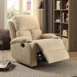 Rosia Recliner (Beige Linen)