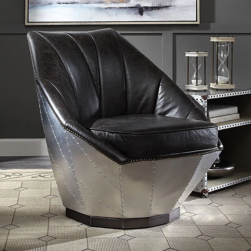 Brancaster Lounge Accent Chair (Distress Espresso) 2 Brancaster Lounge Accent Chair (Distress Espresso) - Image 2