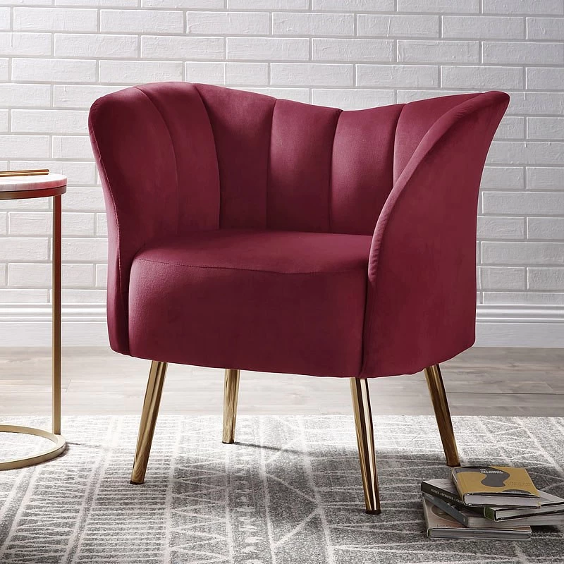 Reese Accent Chair (Burgundy) 2 Reese Accent Chair (Burgundy) - Image 2