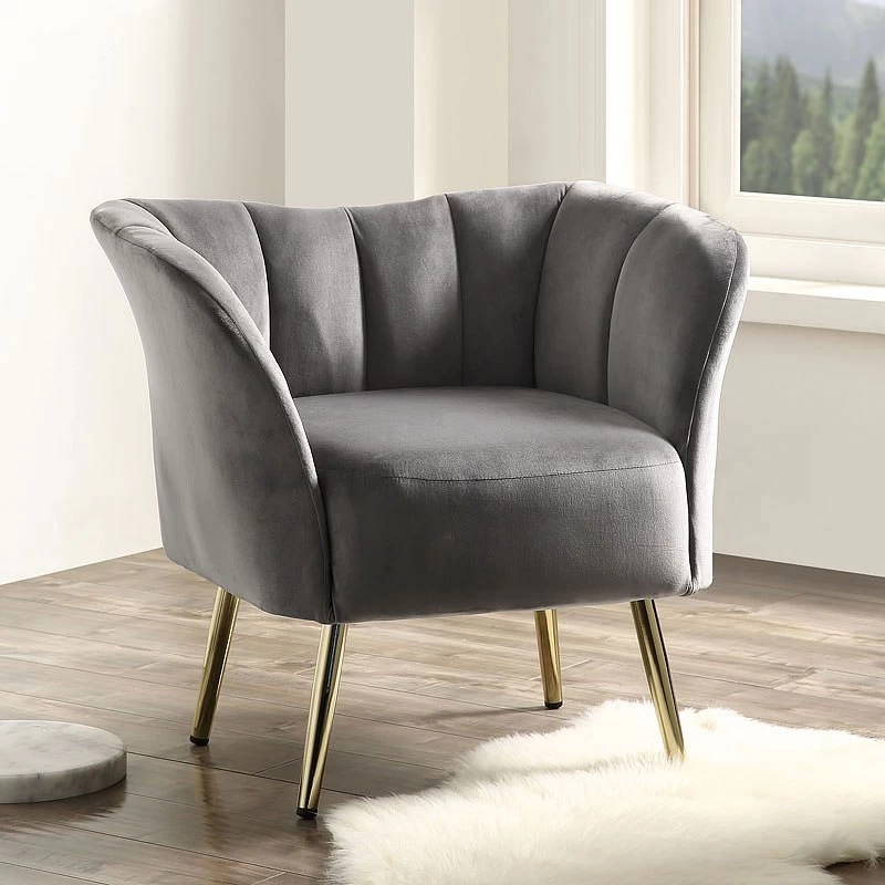 Reese Accent Chair (Gray) 2 Reese Accent Chair (Gray) - Image 2