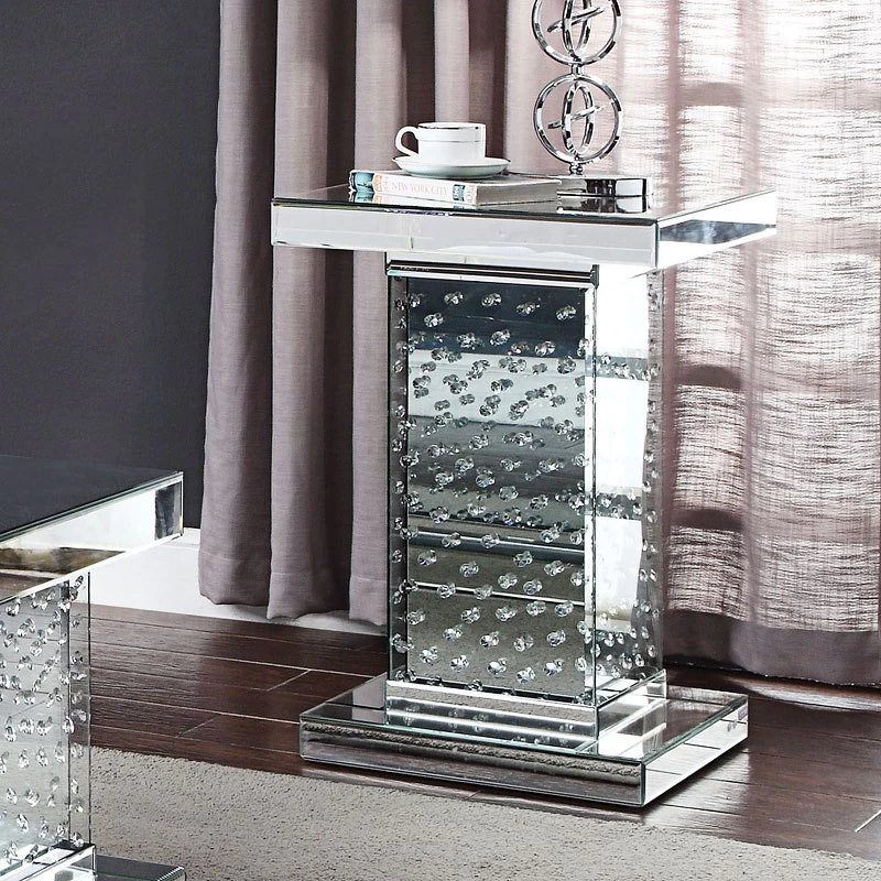 Nysa Mirrored Square End Table 1 Nysa Mirrored Square End Table