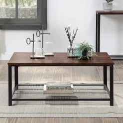 Taurus Coffee Table (Rustic Oak/ Black)