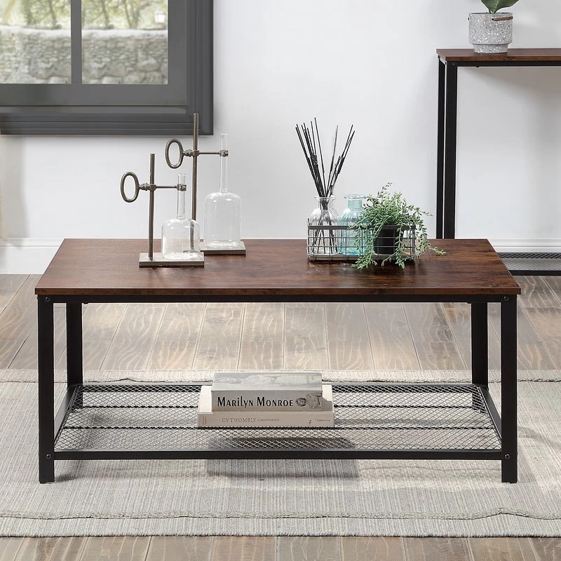 Taurus Coffee Table (Rustic Oak/ Black) 1 Taurus Coffee Table (Rustic Oak/ Black)