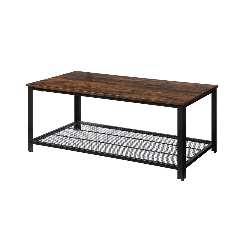 Taurus Coffee Table (Rustic Oak/ Black) 2 Taurus Coffee Table (Rustic Oak/ Black) - Image 2