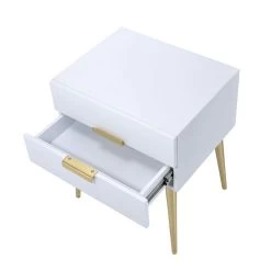 Denvor End Table (White And Gold) -Professional Furniture Discount Store 84496 table 4