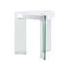 Noland Triangular End Table (White High Gloss)