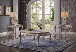 Dresden II Oval Occasional Table Set (Vintage Bone White) -Professional Furniture Discount Store 88170 88172 ovl ot set 1