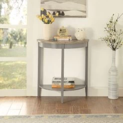 Justino Console Table (Gray Oak And Gray)