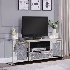 Noralie Mirrored TV Stand