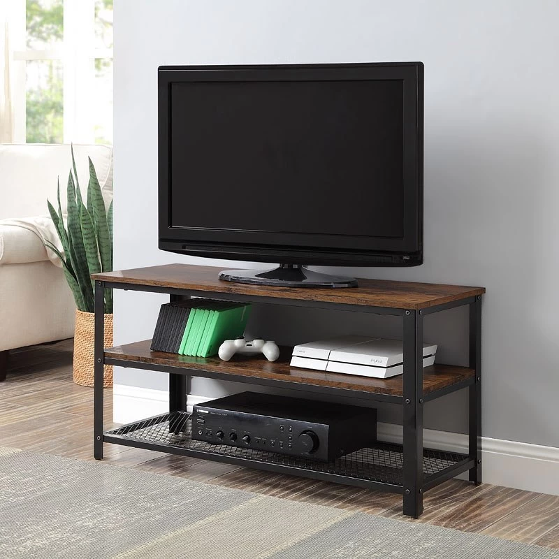 Taurus TV Stand (Rustic Oak/ Black) 1 Taurus TV Stand (Rustic Oak/ Black)