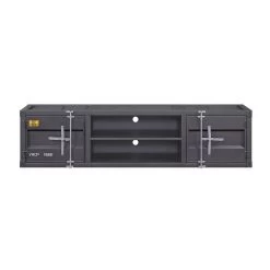 Cargo TV Stand (Gunmetal) -Professional Furniture Discount Store 91885 tv stand gunmetal 3