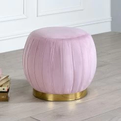 Zinnia Ottoman (Pink Carnation)