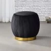Zinnia Ottoman (Black)