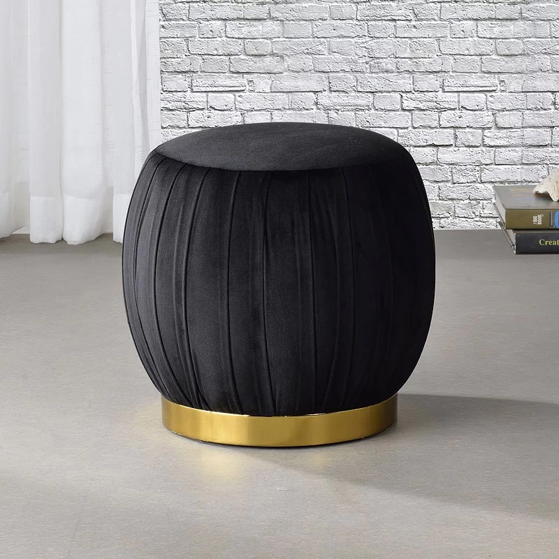 Zinnia Ottoman (Black) 1 Zinnia Ottoman (Black)