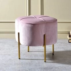 Bergia Ottoman (Blush Pink)