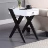 Fierce Side Table (White/ Black)