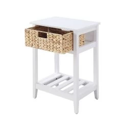 Chinu Accent Table (White/ Natural) -Professional Furniture Discount Store 97856 accent table 3
