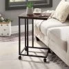 Taurus 18 Inch Accent Table (Rustic Oak/ Black)