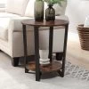 Taurus 20 Inch Accent Table (Rustic Oak/ Black)